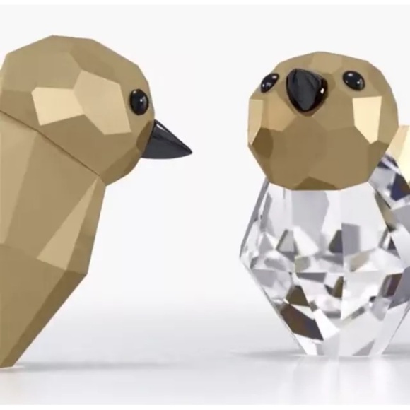 NIB Swarovski Christmas Holiday Magic Birds Couple Crystal Figurine #5644115 - Picture 6 of 7